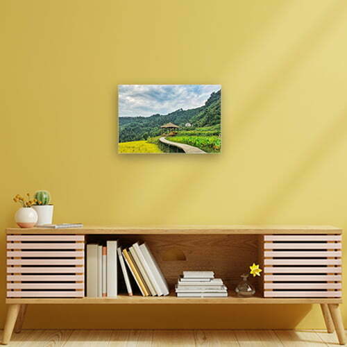 Cabinet For Tv Interior Wall Mockup,yellow Wall.