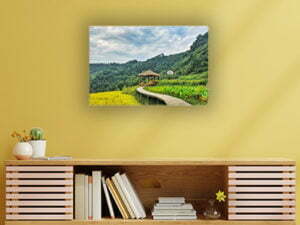 Cabinet For Tv Interior Wall Mockup,yellow Wall.