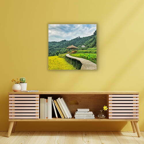 Cabinet For Tv Interior Wall Mockup,yellow Wall.