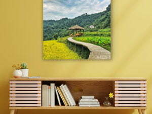 Cabinet For Tv Interior Wall Mockup,yellow Wall.